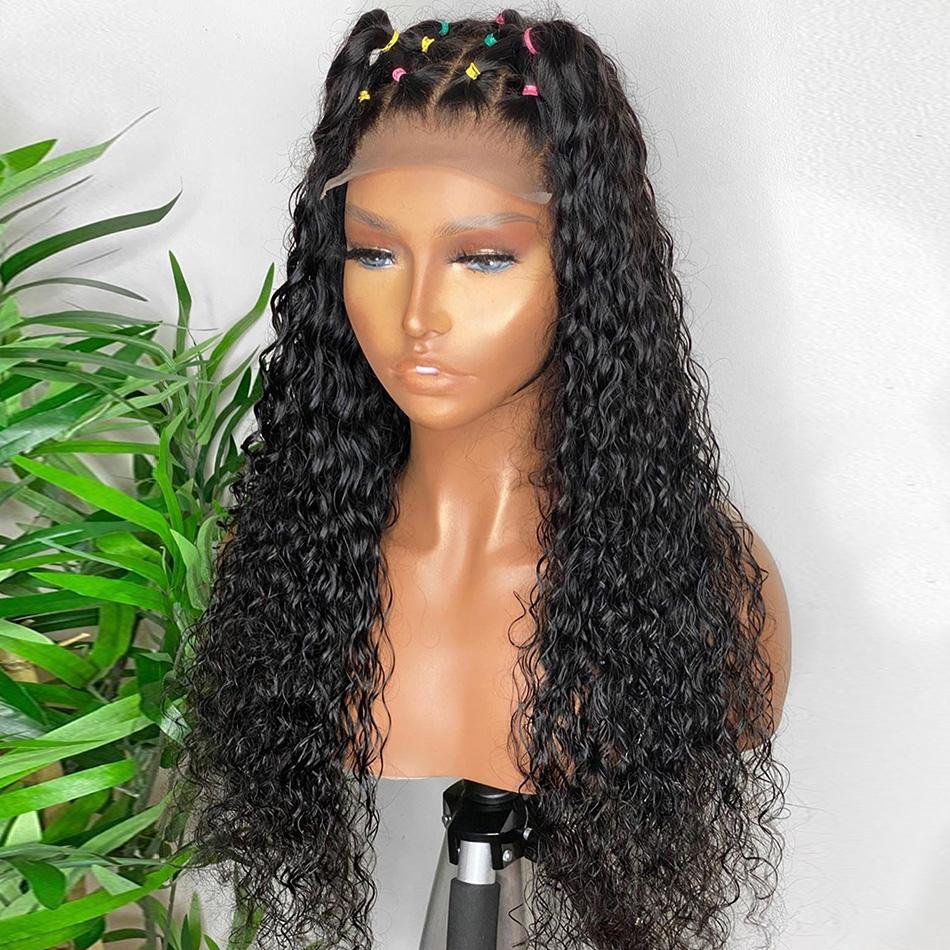 4x4 Lace Front Human Hair Clousre Wigs Deep Wave