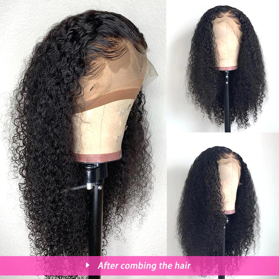 Breathable 360 lace wig pre plucked deep curly