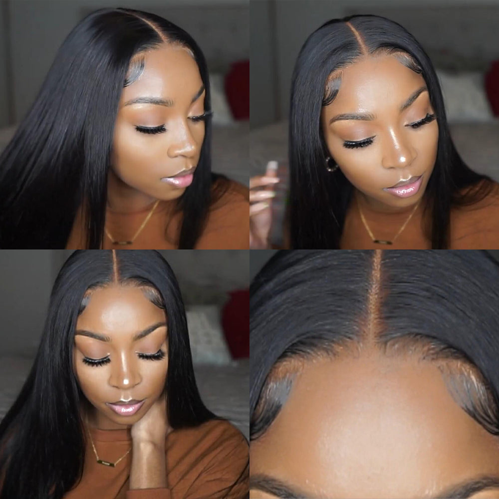 5x5 Lace Closure Wigs Virgin Human Hair Straight