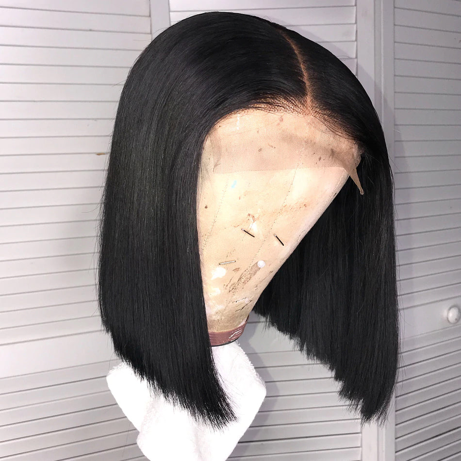 Bob wig human hair 13x6 lace wig straight