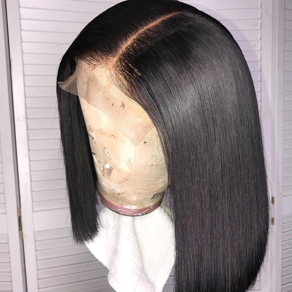 Bob wig human hair 13x6 lace wig straight