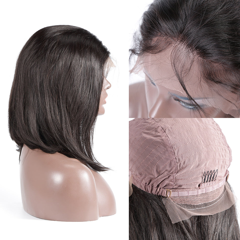 Bob wig human hair 13x6 lace wig straight