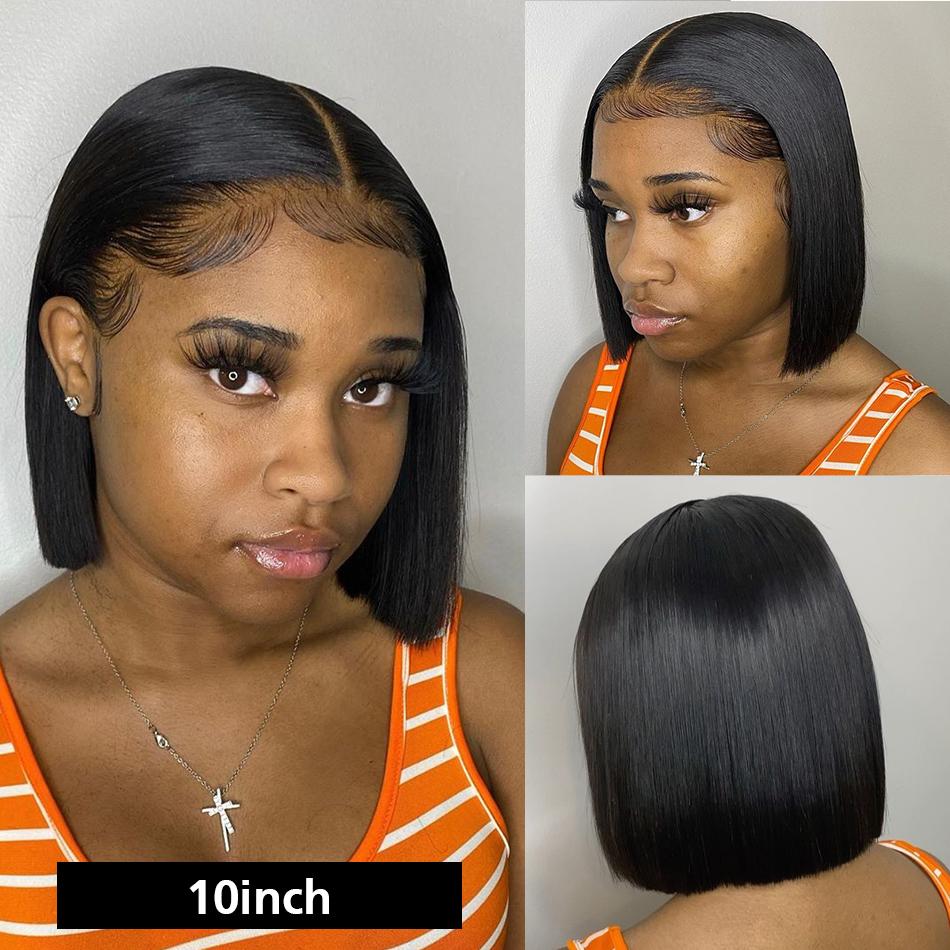 T Part 13x4 Bob Wig Straight Virgin Human Hair