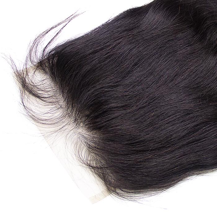 7X7 Lace Closure Brazilian Hair Natural Straight