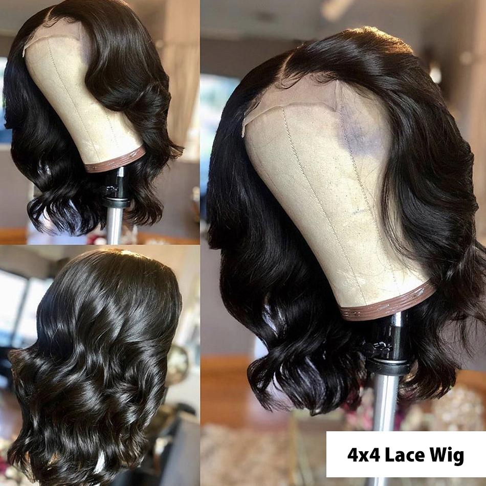 4x4 Body Wave Bob Wig Human Hair Wigs