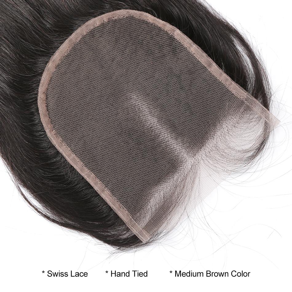 6X6 Lace Closure Brazilian Hair Natural Straight