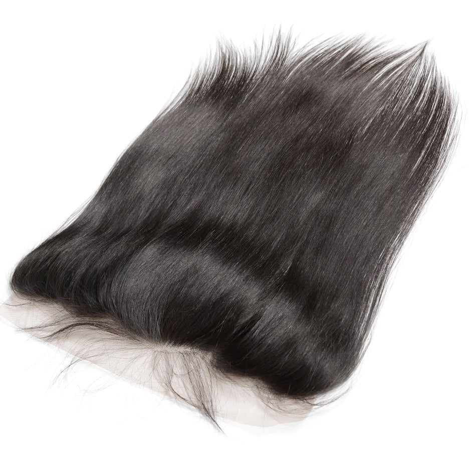 7A 3 Bundles Hair Weave Brazilian Hair With Lace Frontal Straight
