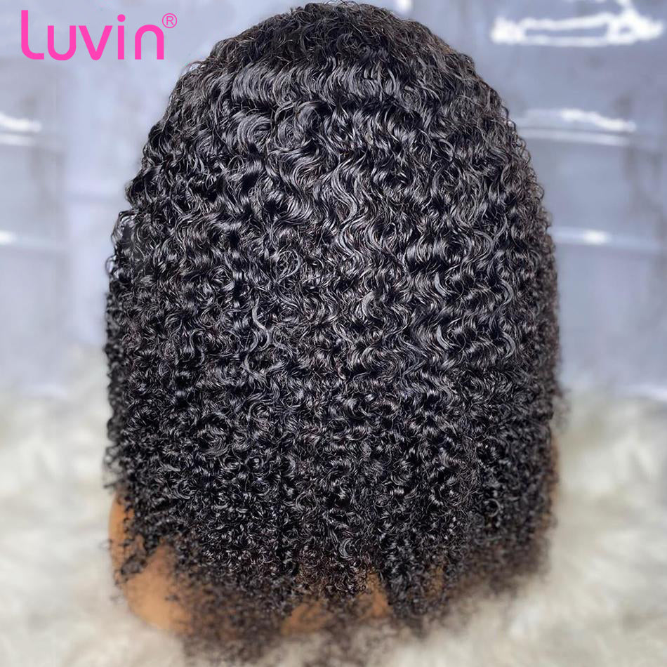 4x4 Curly Bob Wig Human Hair Wigs Deep Wave