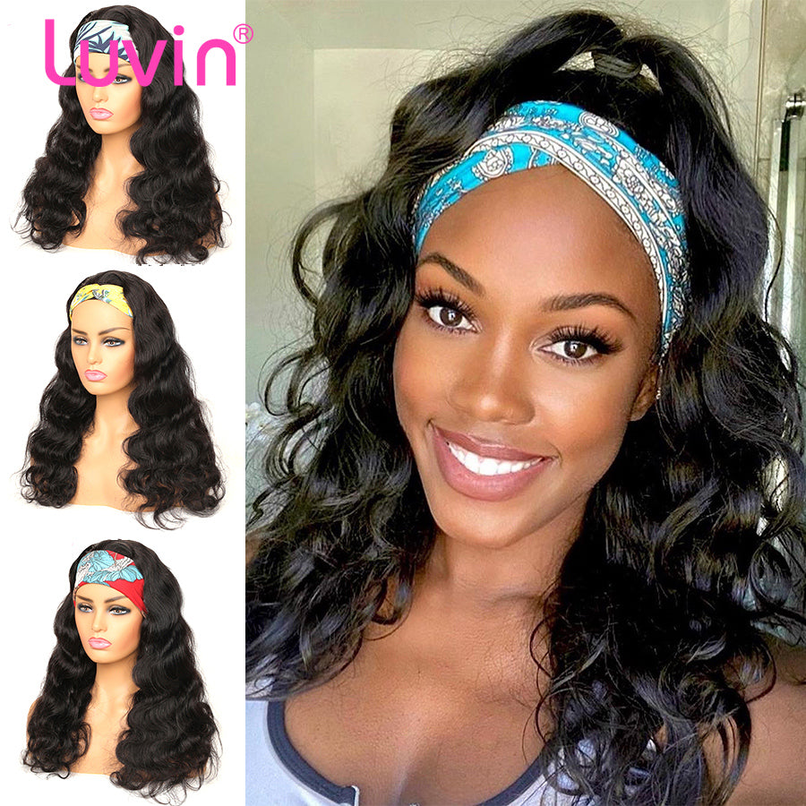 Body Wave Headband Wig Virgin Human Hair(Get Free Headband)