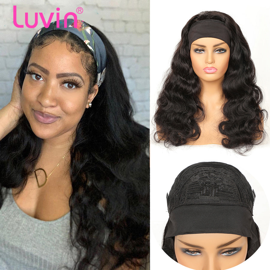 Body Wave Headband Wig Virgin Human Hair(Get Free Headband)