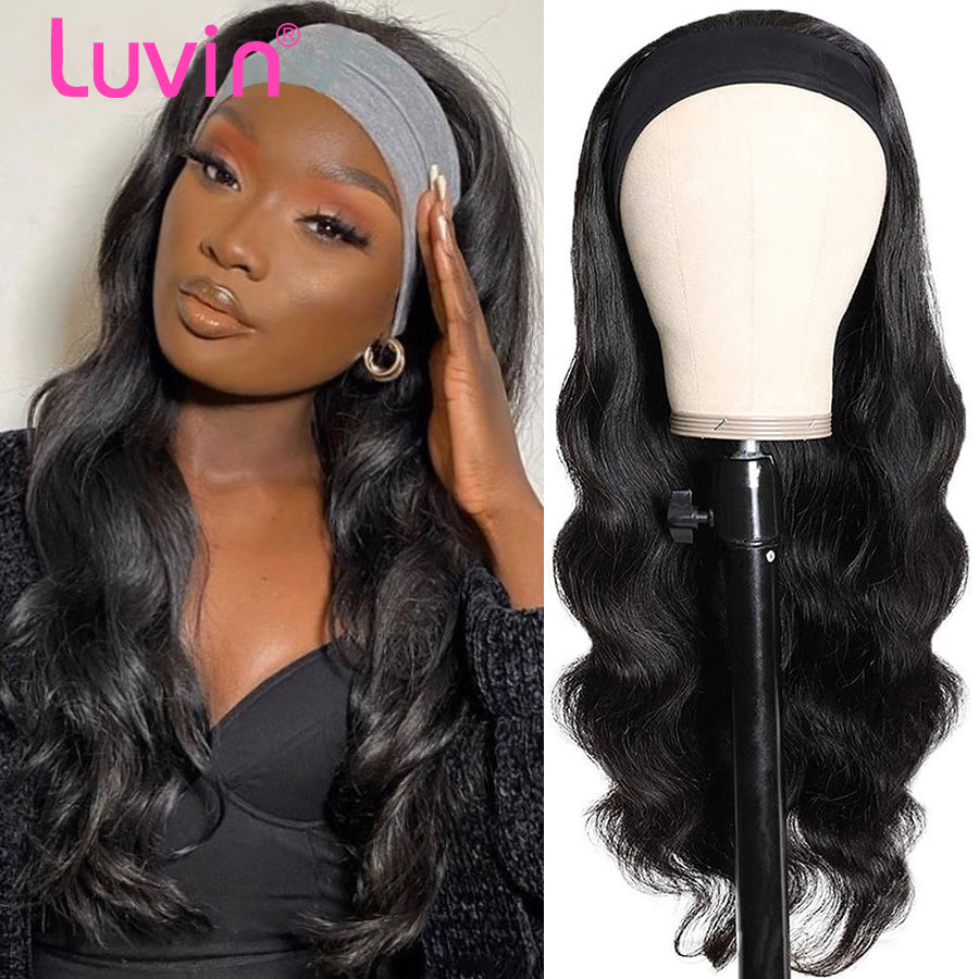 Body Wave Headband Wig Virgin Human Hair(Get Free Headband)