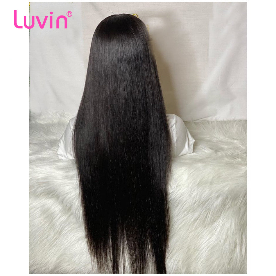 5x5 Lace Closure Wigs Virgin Human Hair Straight