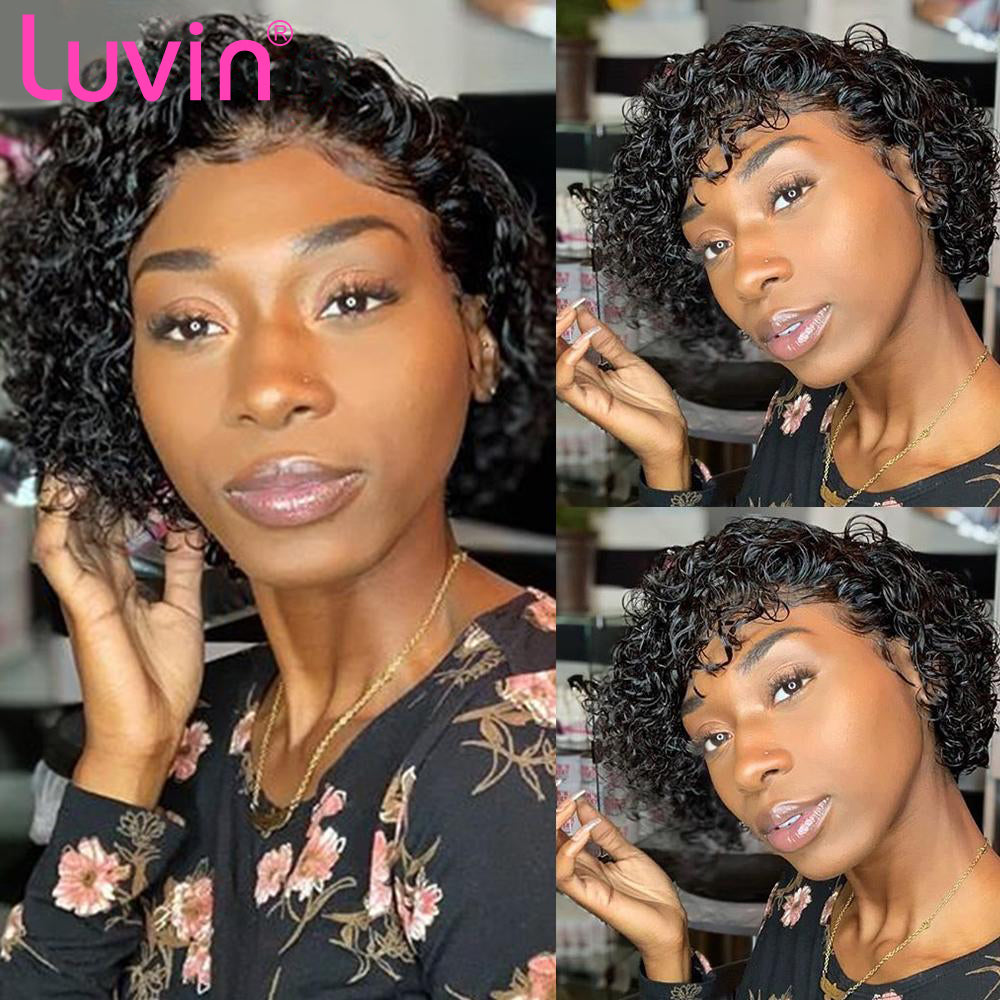 T Part 13x4 Slick Back Wig Deep Wave Virgin Human Hair