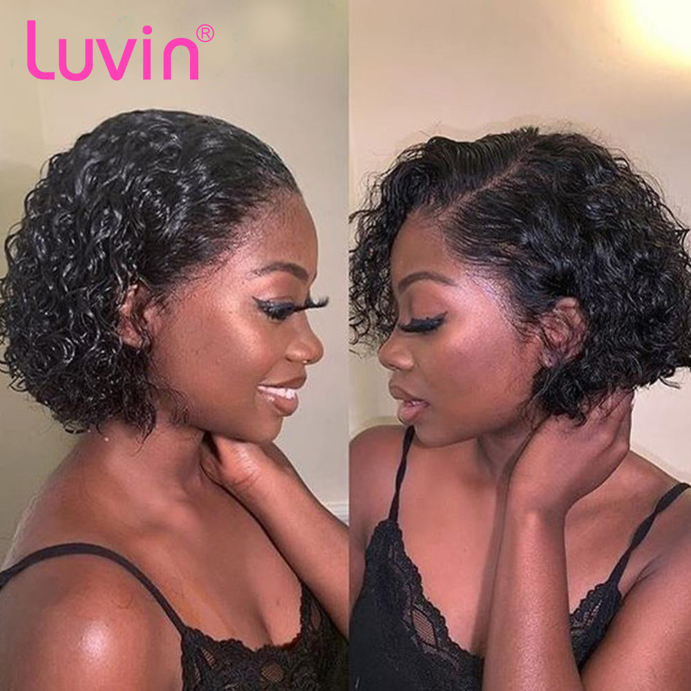 T Part 13x4 Slick Back Wig Deep Wave Virgin Human Hair