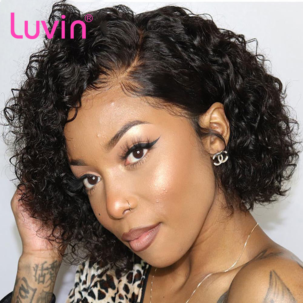 T Part 13x4 Slick Back Wig Deep Wave Virgin Human Hair