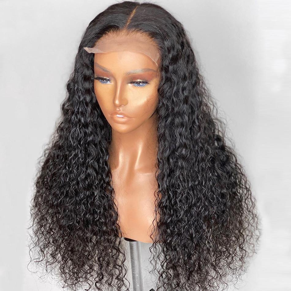 4x4 Lace Front Human Hair Clousre Wigs Deep Wave