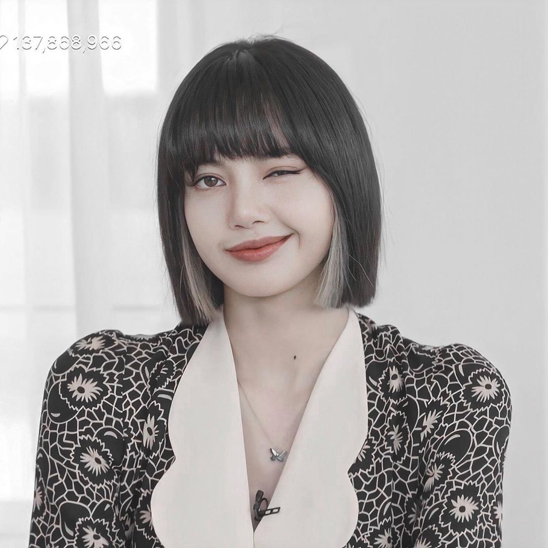 Highlight Mix Color Bob Bang Wig Ombre Human Hair Silky Blunt Cut