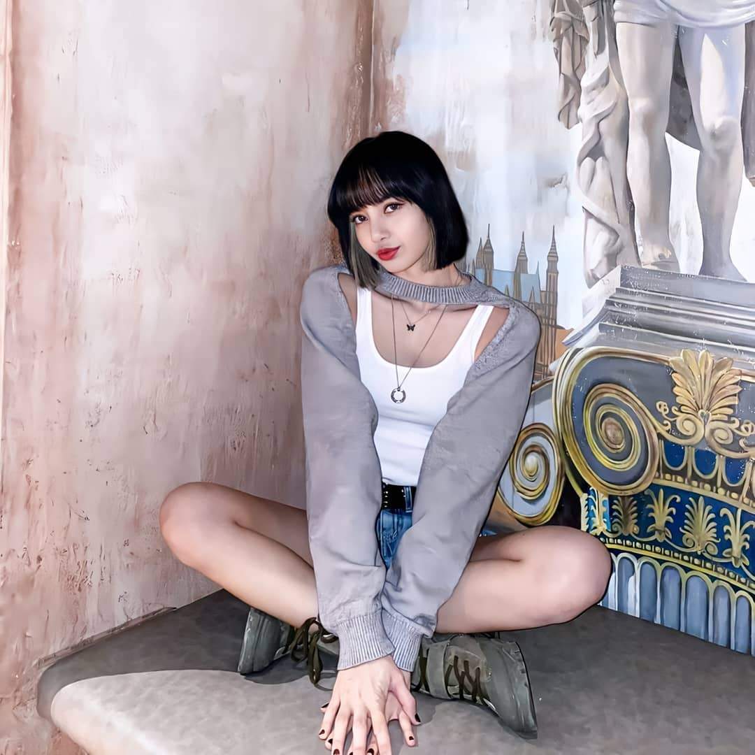 Highlight Mix Color Bob Bang Wig Ombre Human Hair Silky Blunt Cut