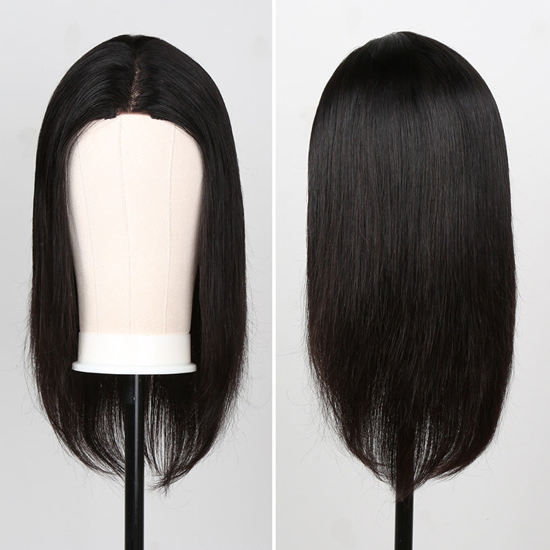 1x6 Bob Wig Lace Front Wig Straight Human Hair Silky Blunt Cut