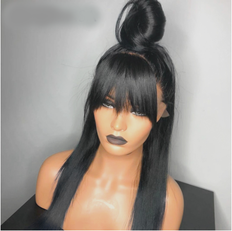 Bang Wig Lace Front Human Hair Wigs