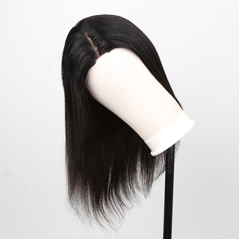 1x6 Bob Wig Lace Front Wig Straight Human Hair Silky Blunt Cut