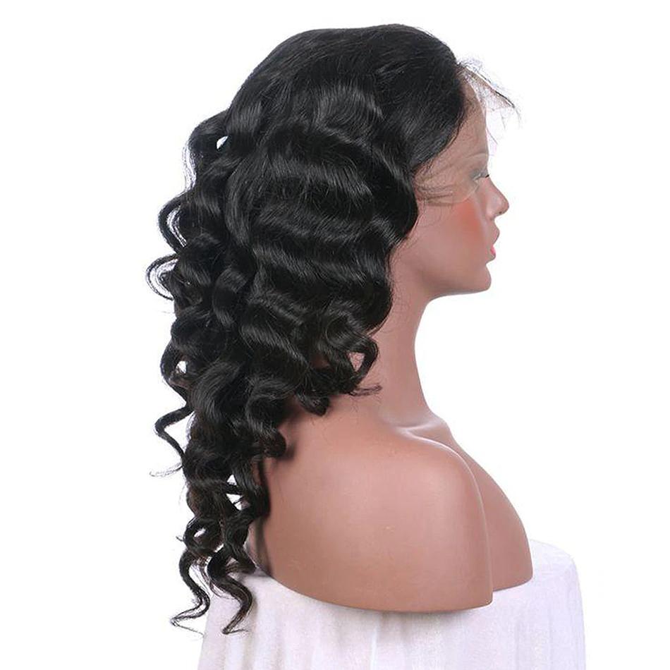 Breathable 360 lace wig pre plucked loose wave
