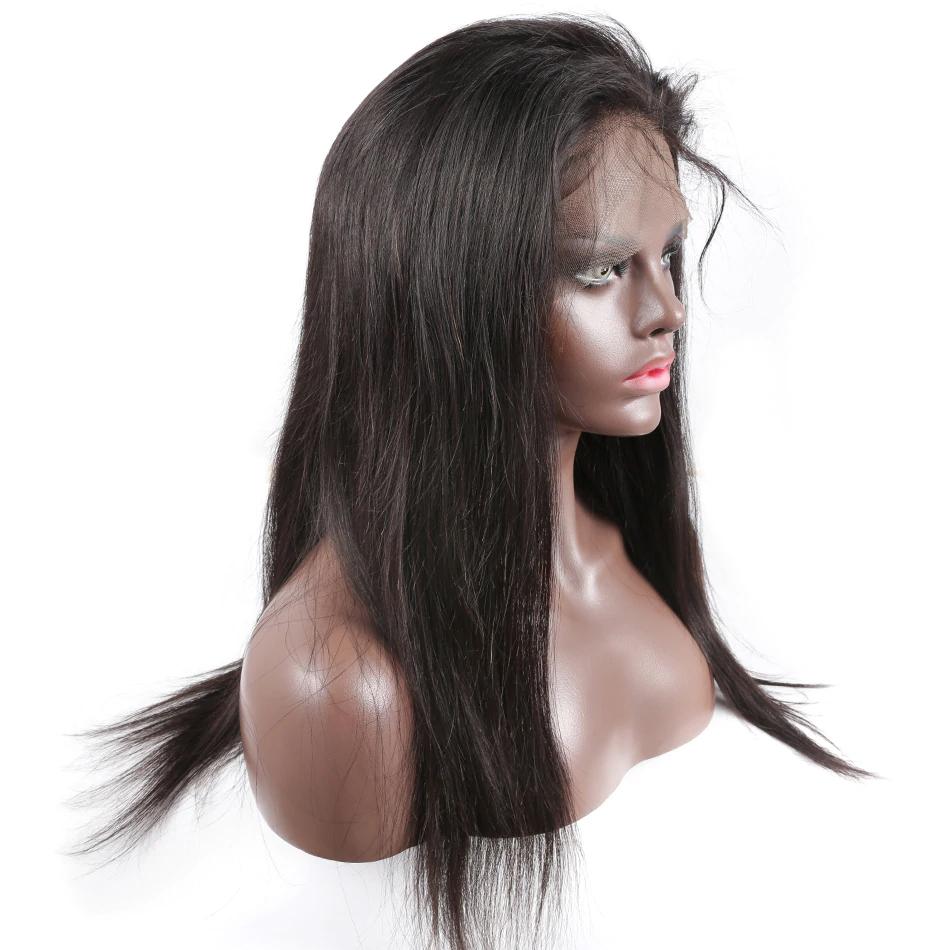 Breathable 360 lace wig pre plucked straight