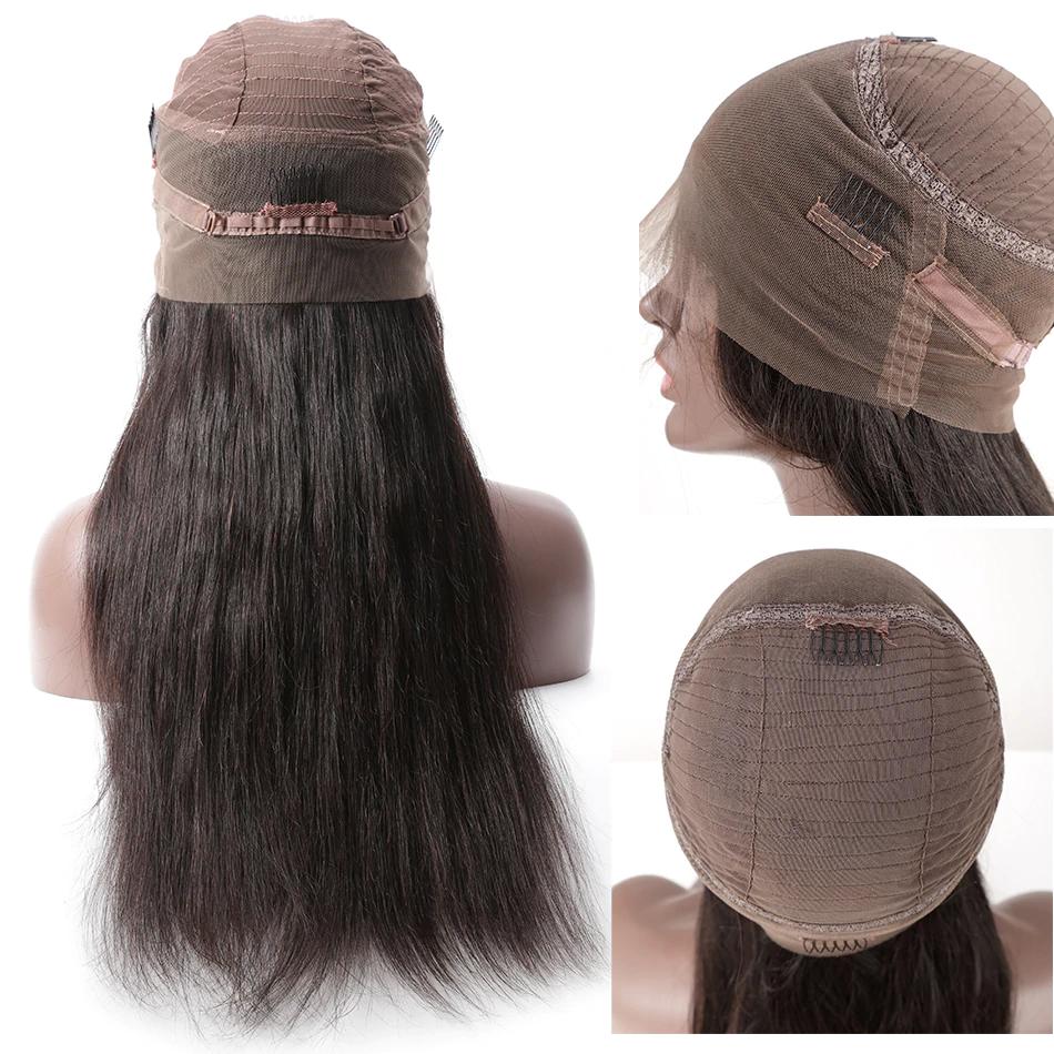Breathable 360 lace wig pre plucked straight