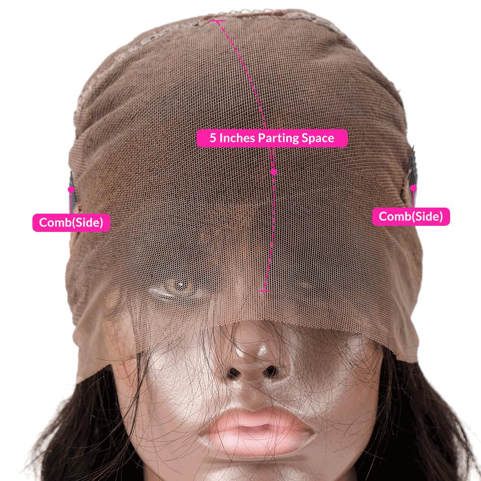Breathable 360 lace wig pre plucked straight