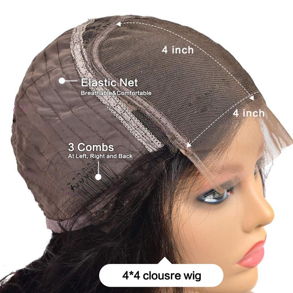 4x4 #4/30 Mix Color Straight Human Hair Lace Front Wig
