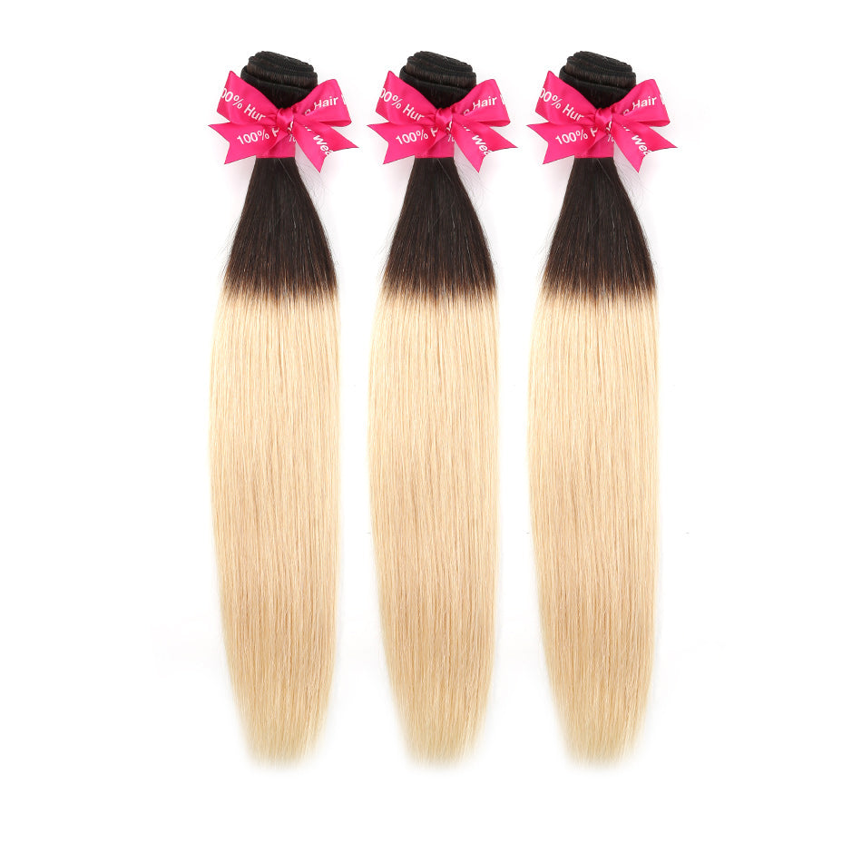 Human Virgin Ombre Hair #1B613 Natural Straight