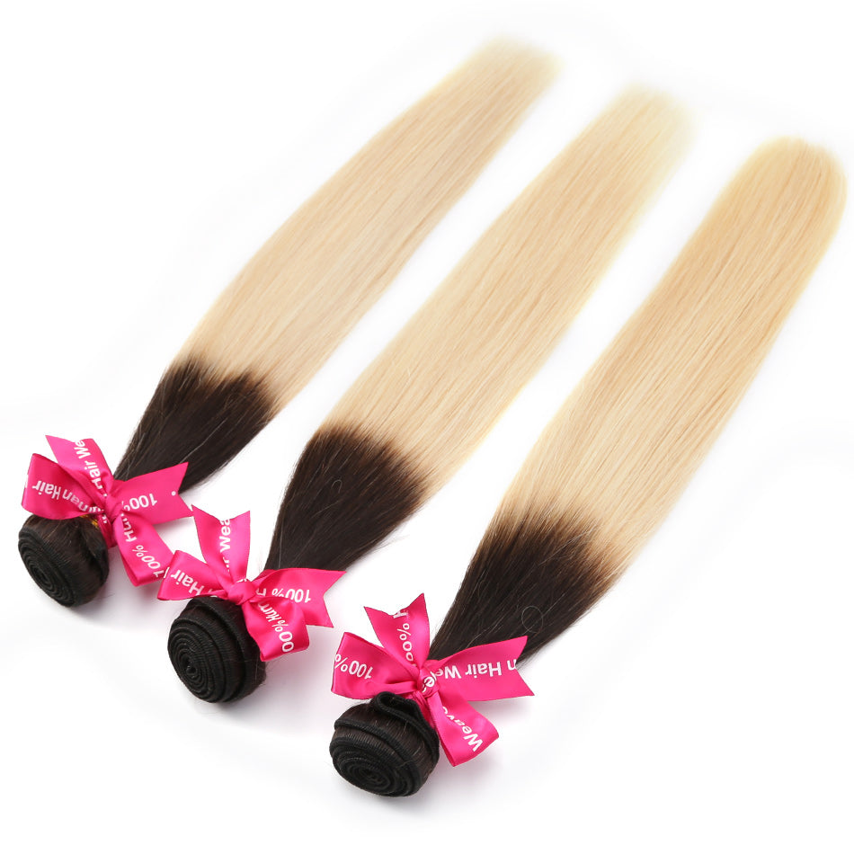 Human Virgin Ombre Hair #1B613 Natural Straight