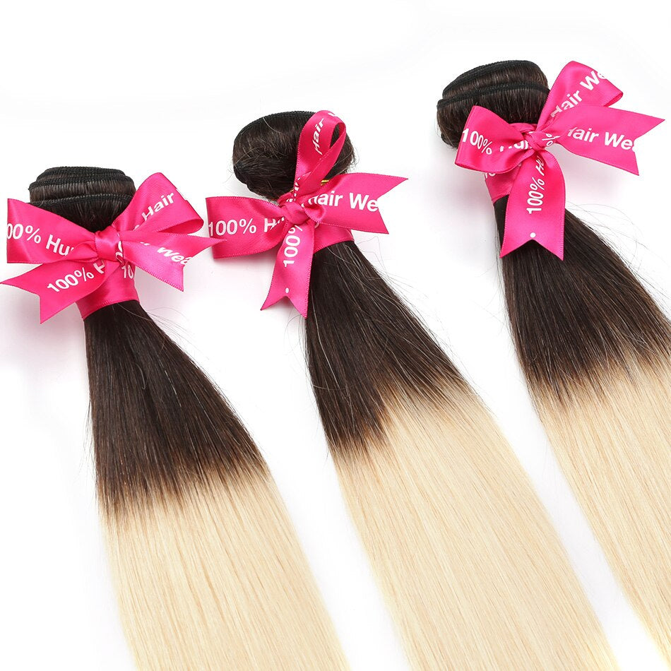 Human Virgin Ombre Hair #1B613 Natural Straight