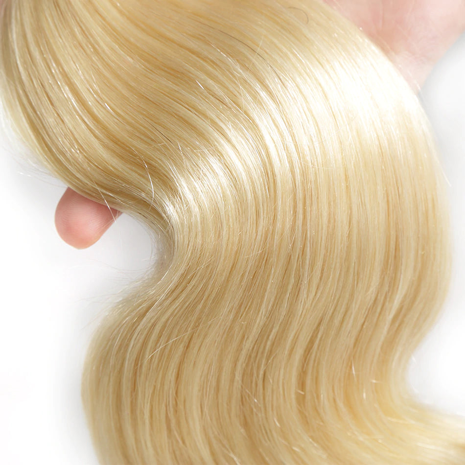 Human Virgin Blonde Hair #613 Natural Body wave