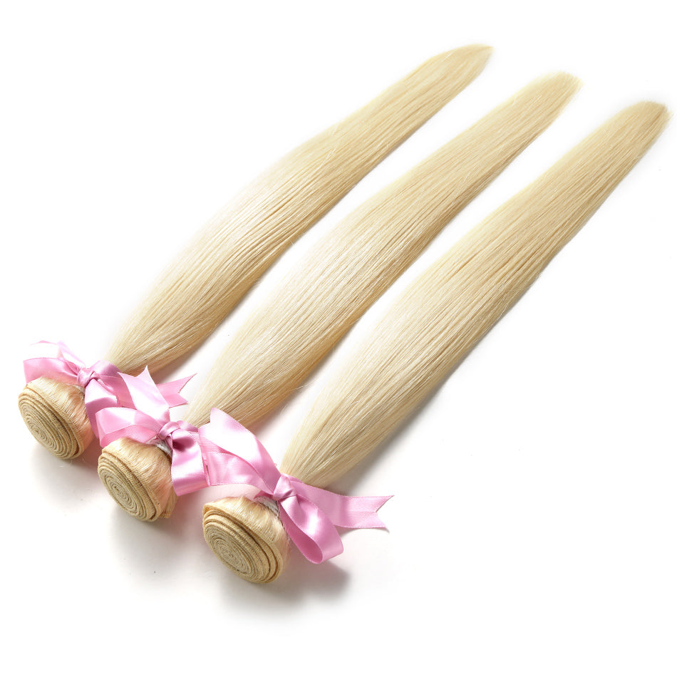 Human Virgin Blonde Hair #613 Natural Straight