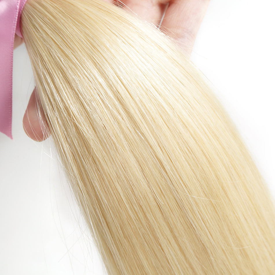 Human Virgin Blonde Hair #613 Natural Straight