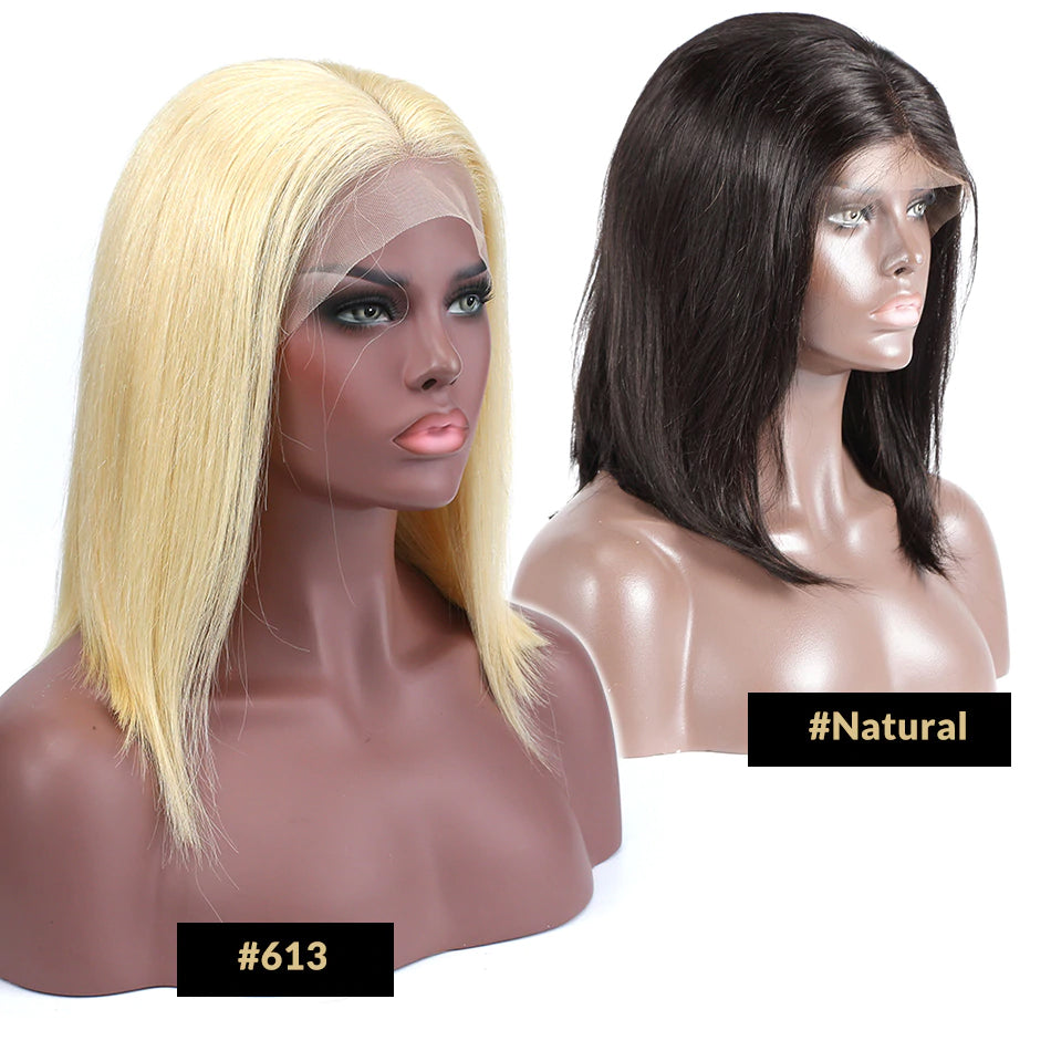 Color#613 blonde bob wig silky blunt cut straight