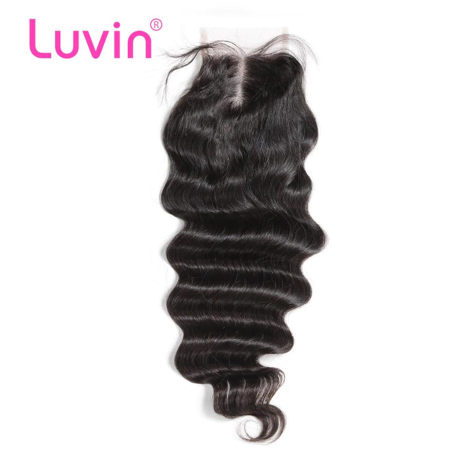 4X4 100% human hair lace closure loose wave