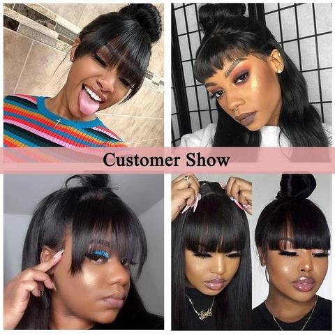 Bang Wig Lace Front Human Hair Wigs