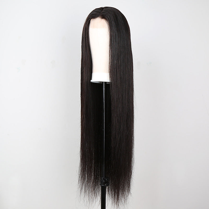 2x6 Lace Front Human Hair Wigs Pre Plucked Brazilian Straight Frontal Wig