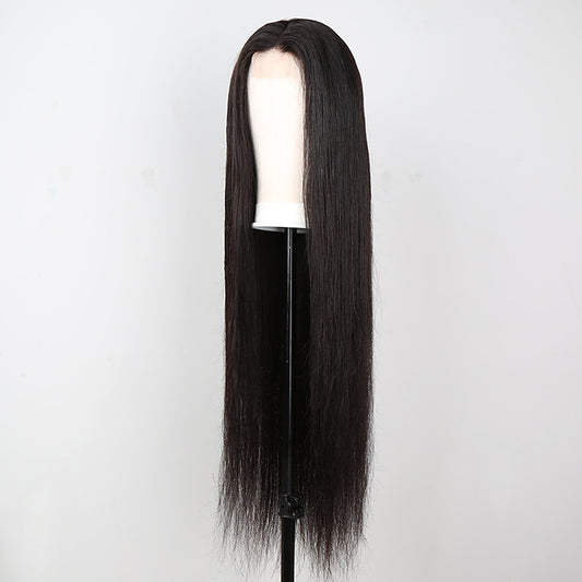 2x6 Lace Front Human Hair Wigs Pre Plucked Brazilian Straight Frontal Wig
