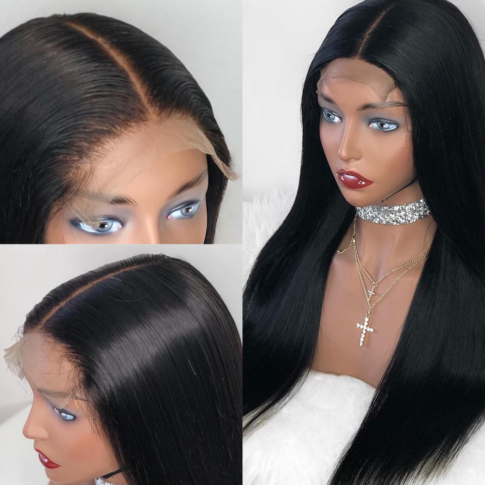 4x4 Lace Front Human Hair Closure Wigs Straight