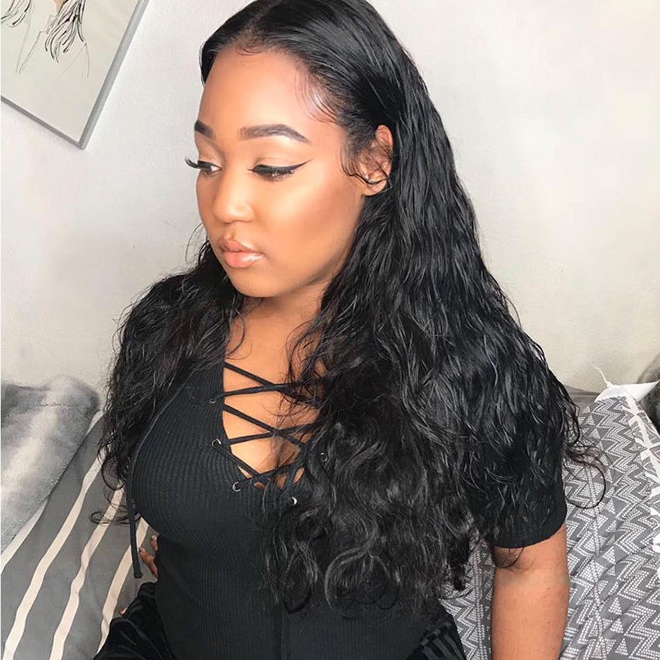 7A 3 Bundles Hair Weave Brazilian Hair With Lace Frontal Body wave