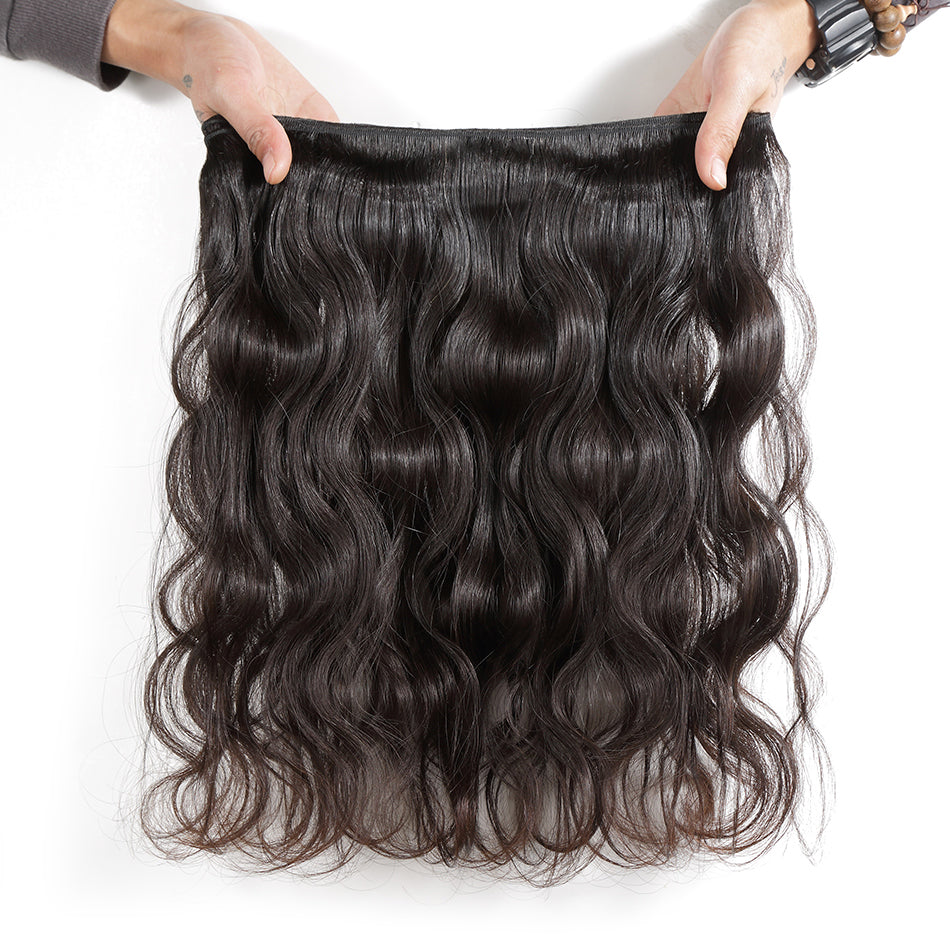 7A 3 Bundles Hair Weave Brazilian Hair With Lace Frontal Body wave