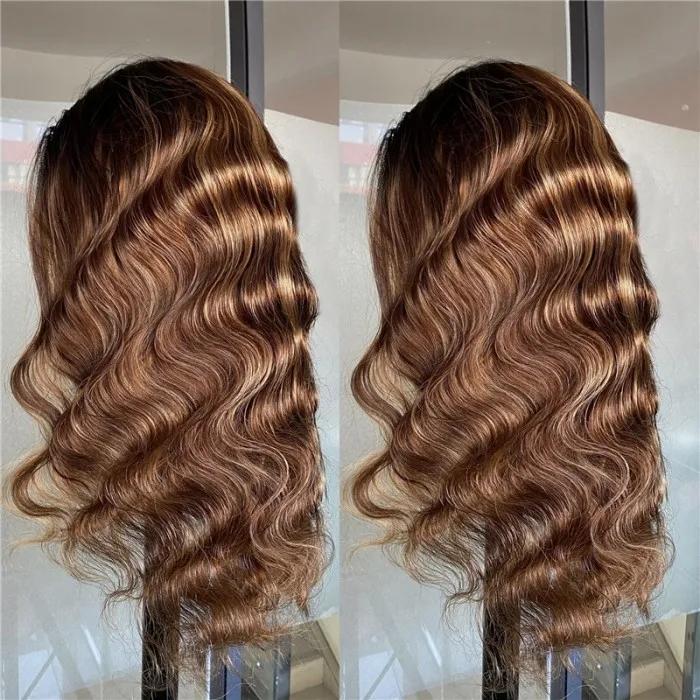 #1B/412 Ombre Color Body Wave Headband Wigs Virgin Human Hair(Get Free Headband)