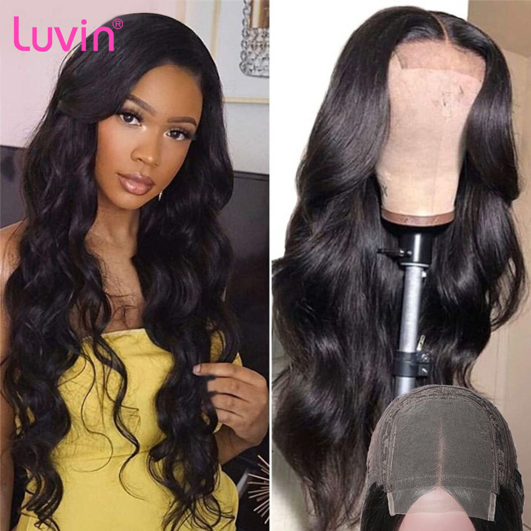 4x4 Lace Front Human Hair Closure  Wigs Body Wave