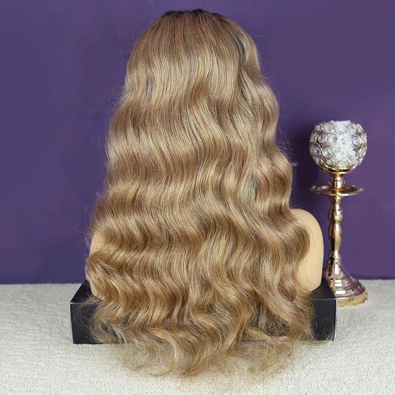 Ombre Honey Blonde Body Wave Lace Front Wig Virgin Human Hair