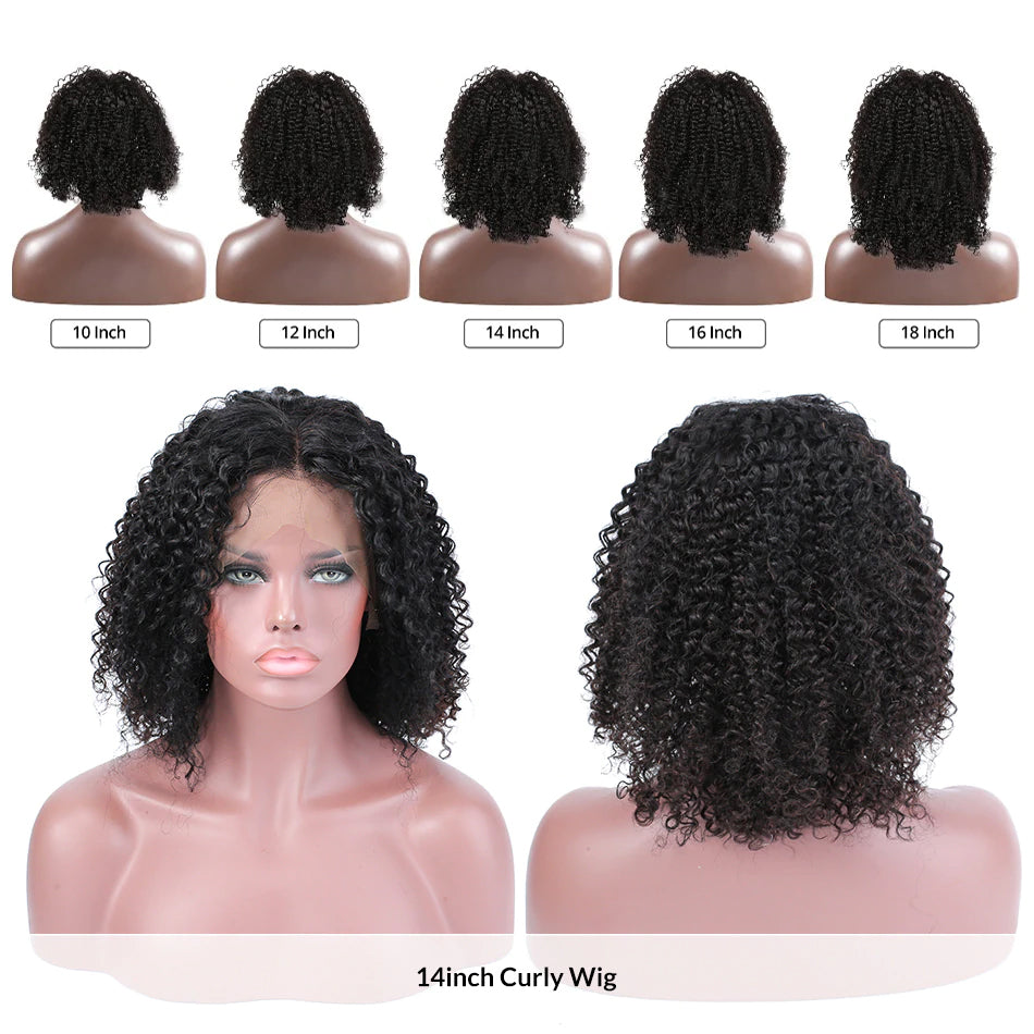 Undetectable transparent bob wig human hair 13x6 lace wig deep curly HD lace wig
