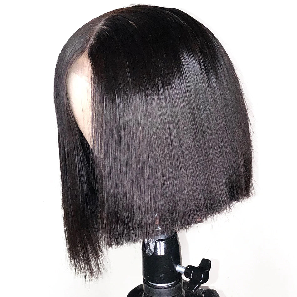 Undetectable transparent bob wig human hair 13x6 lace wig straight HD lace wig