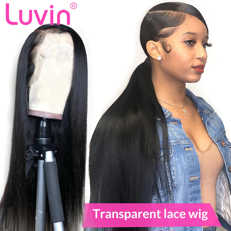 Undetectable transparent lace best virgin straight hair HD full lace wig